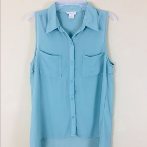 San Souci Silver Studded Drop Back Tank